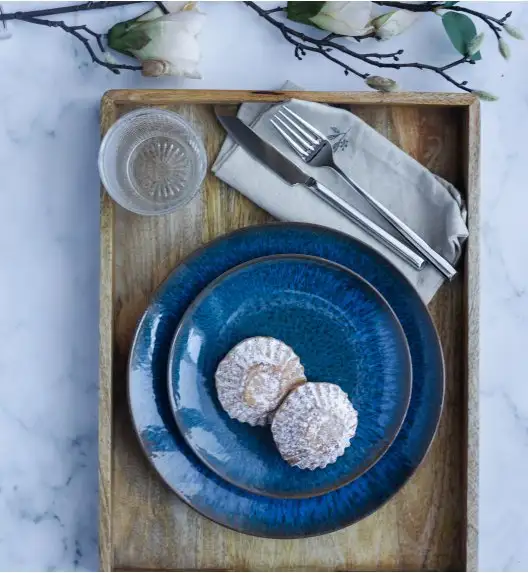 LUBIANA BOSS KERAJET COSMOS Serwis obiadowy 12/36 el | 9154 / 631 | niebieski