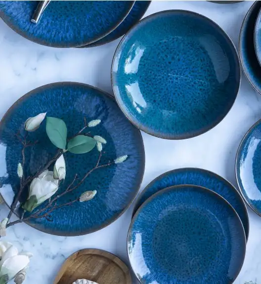 LUBIANA BOSS KERAJET COSMOS Serwis obiadowy 12/36 el | 9154 / 631 | niebieski