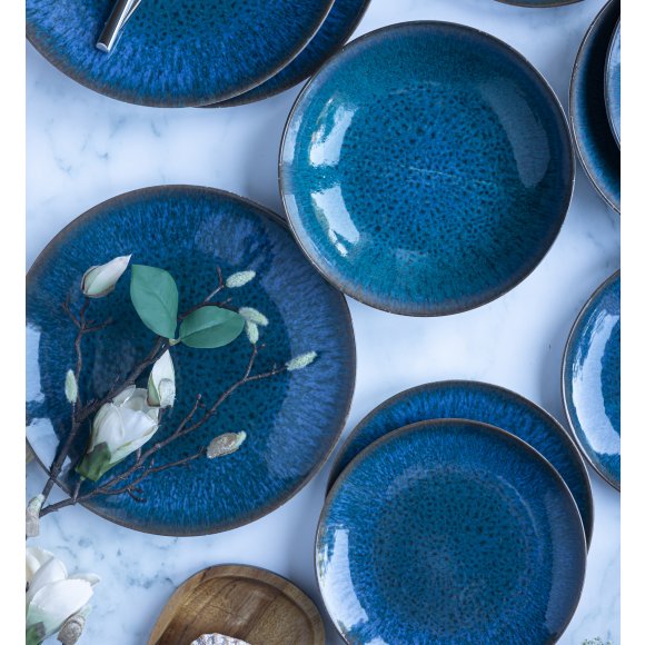 LUBIANA BOSS KERAJET COSMOS Serwis obiadowy 12/36 el | 9154 / 631 | niebieski