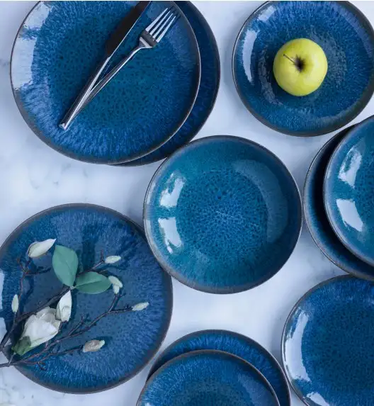 LUBIANA BOSS KERAJET COSMOS Serwis obiadowy 12/36 el | 9154 / 631 | niebieski