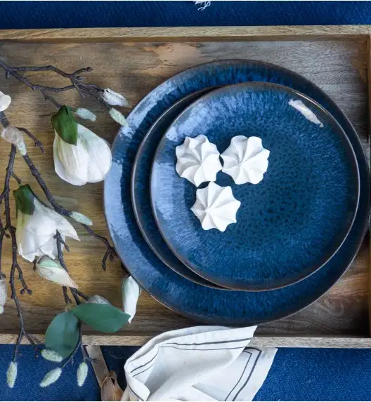 LUBIANA BOSS KERAJET COSMOS Serwis obiadowy 12/36 el | 9154 / 631 | niebieski