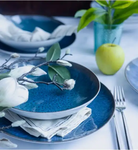 LUBIANA BOSS KERAJET COSMOS Serwis obiadowy 18/54 el | 9154 / 631 | niebieski