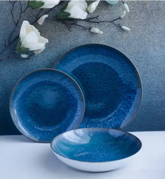 LUBIANA BOSS KERAJET COSMOS Serwis obiadowy 18/54 el | 9154 / 631 | niebieski