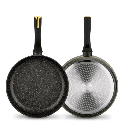 STARKE PRO GOLDEN MARBLE Zestaw garnków 10 el z pokrywkami / non-stick / indukcja