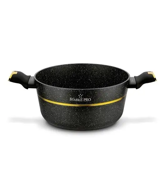STARKE PRO GOLDEN MARBLE Zestaw garnków 10 el z pokrywkami / non-stick / indukcja