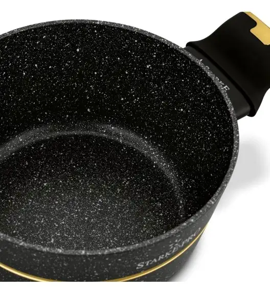 STARKE PRO GOLDEN MARBLE Zestaw garnków 10 el z pokrywkami / non-stick / indukcja