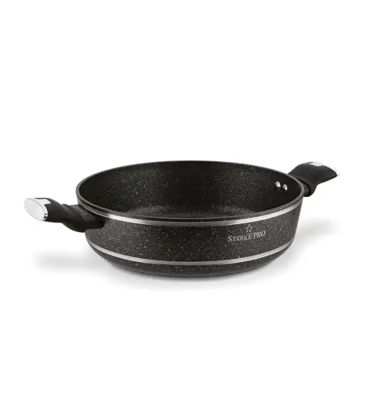 STARKE PRO CELEBRITY MARBLE Patelnia głęboka 28 cm + pokrywka / dwa uchwyty / non-stick / indukcja