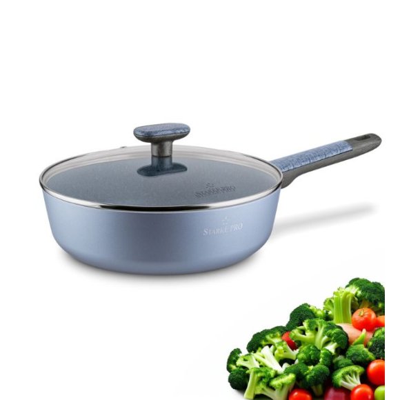 STARKE PRO DOUBLE Patelnia głęboka 28 cm z pokrywką / non-stick / indukcja