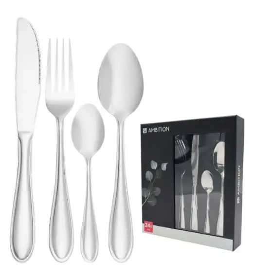 AMBITION STILO Sztućce Komplet 24 el pudełko / 6 osób