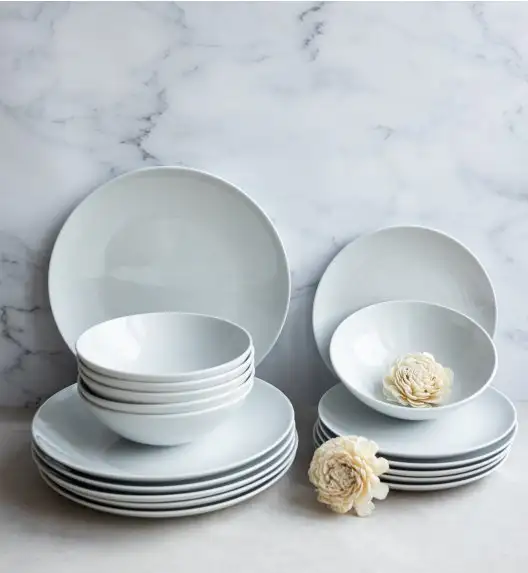 LUBIANA BOSS BIAŁY Serwis obiadowy 22 el / 6 osób 