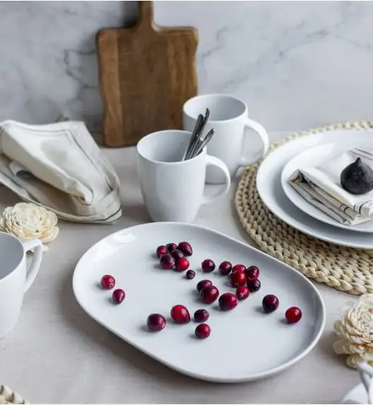 LUBIANA BOSS BIAŁY Serwis obiadowo - kawowy 36 el / 6 osób 