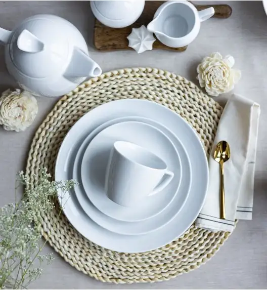 LUBIANA BOSS BIAŁY Serwis obiadowo - kawowy 75 el / 12 osób 