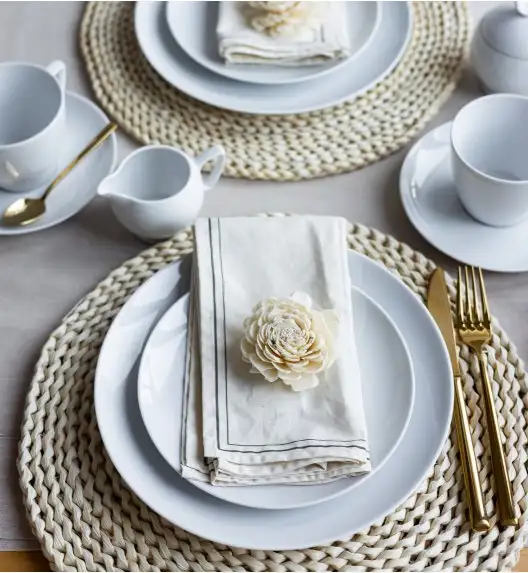 LUBIANA BOSS BIAŁY Serwis obiadowo - kawowy 103 el / 12 osób 