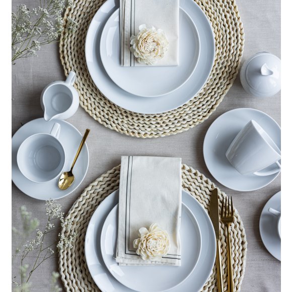 LUBIANA BOSS BIAŁY Serwis obiadowo - kawowy 111 el / 18 osób 