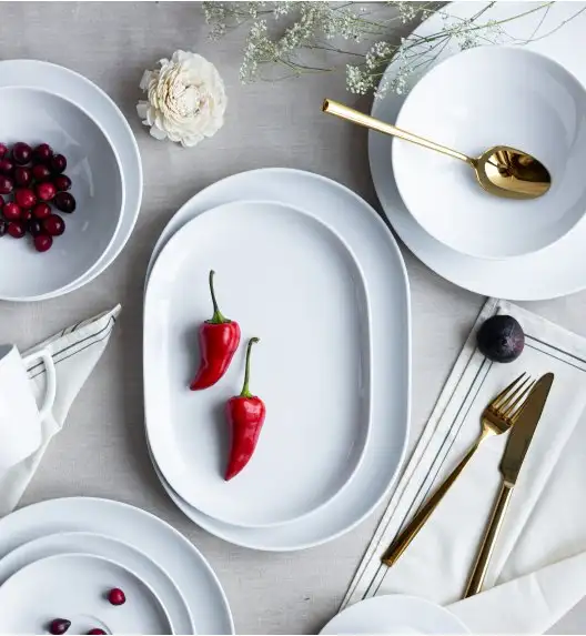 LUBIANA BOSS BIAŁY Serwis obiadowo - kawowy 148 el / 18 osób 