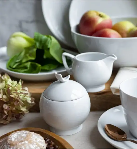 LUBIANA BOSS BIAŁY Serwis obiadowy 80 el / 24 osoby | porcelana