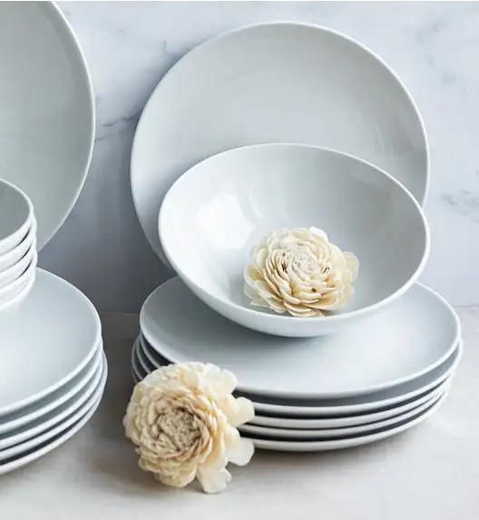 LUBIANA BOSS BIAŁY Serwis obiadowy 80 el / 24 osoby | porcelana