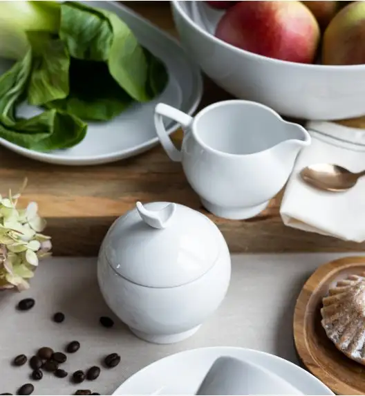 LUBIANA BOSS BIAŁY Serwis obiadowy 80 el / 24 osoby | porcelana