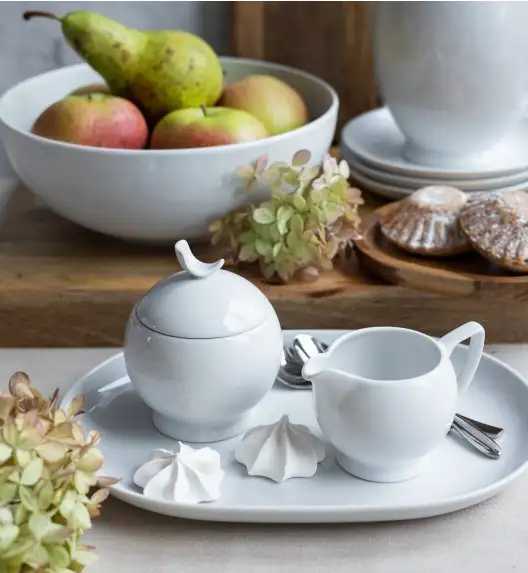 LUBIANA BOSS BIAŁY Serwis obiadowy 80 el / 24 osoby | porcelana