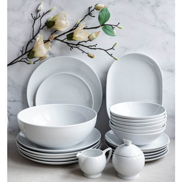 LUBIANA BOSS BIAŁY Serwis obiadowo - kawowy 128 el / 24 osoby 