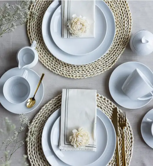 LUBIANA BOSS BIAŁY Serwis obiadowo - kawowy 128 el / 24 osoby 