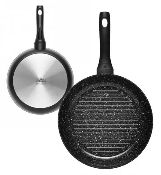 GERLACH GRANITEX Patelnia grillowa 28 cm okrągła z powłoką ceramiczną  ILAG Xera Dur 2® 28 cm / aluminium