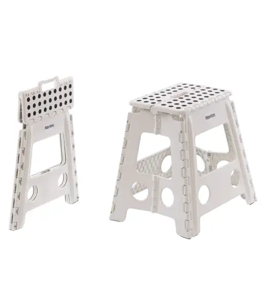 EASYFORM Stołek / Taboret składany antypoślizgowy 39 cm / biały / tworzywo sztuczne