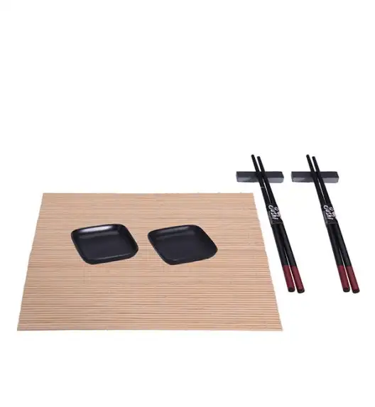 WYPRZEDAŻ! EXCELLENT HOUSEWARE Zestaw do sushi dla dwóch osób 6 el / czarny