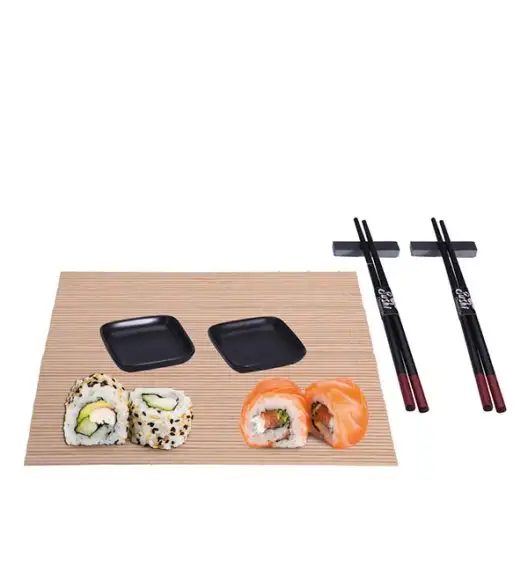 WYPRZEDAŻ! EXCELLENT HOUSEWARE Zestaw do sushi dla dwóch osób 6 el / czarny