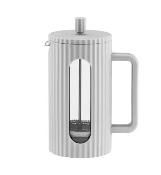 AMBITION CURLY Zaparzacz szklany 1 l z pokrywką / szary