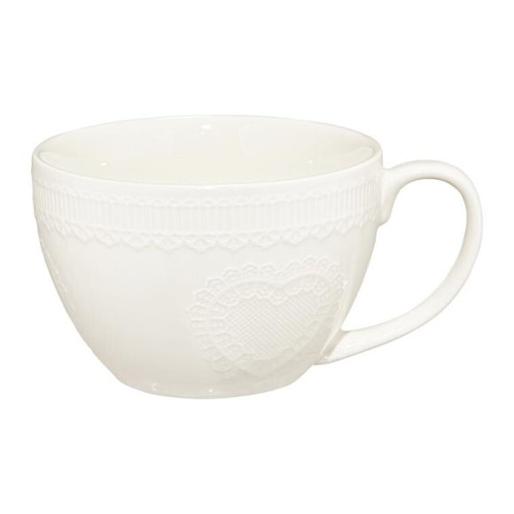 AMBITION GALACTIC WHITE Kubek 450 ml / serce / porcelana