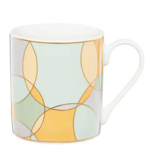 AMBITION GEOMETRIC PASTEL Kubek 380 ml / koła / porcelana