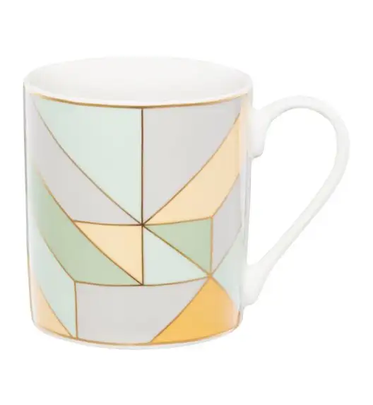 AMBITION GEOMETRIC PASTEL Kubek 380 ml / prostokąty / porcelana