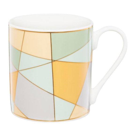 AMBITION GEOMETRIC PASTEL Kubek 380 ml / romby / porcelana