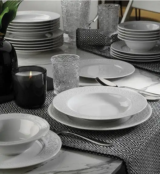 WYPRZEDAŻ! KUTAHYA ACELYA Komplet 2 talerzy dla 1 osoby / porcelana