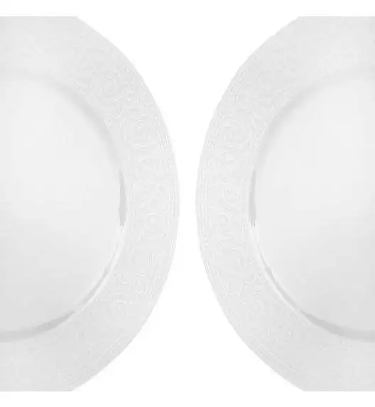 WYPRZEDAŻ! KUTAHYA ACELYA Komplet 2 talerzy dla 1 osoby / porcelana