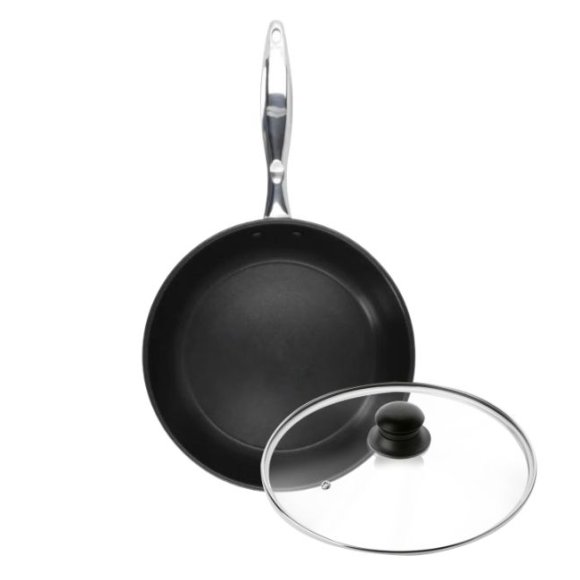 ZWIEGER KLASSIKER II Patelnia 28 cm + pokrywka szklana TADAR / powłoka QUANTANIUM / stal nierdzewna / indukcja