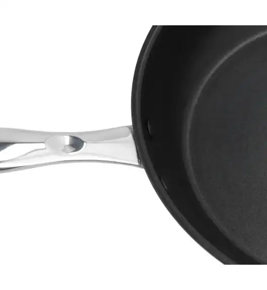 ZWIEGER KLASSIKER II Patelnia 28 cm + pokrywka szklana TADAR / powłoka QUANTANIUM / stal nierdzewna / indukcja