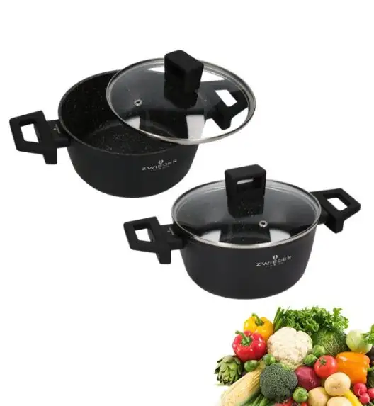 ZWIEGER FORTE Komplet garnków z pokrywkami 4 el /18, 20 cm / aluminium