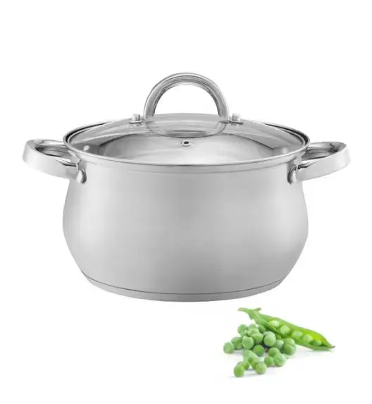 DOMOTTI DOMINGO Garnek z pokrywką 18 cm 3 l / stal nierdzewna / indukcja