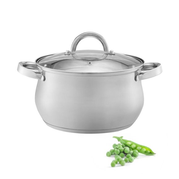 DOMOTTI DOMINGO Garnek z pokrywką 18 cm 3 l / stal nierdzewna / indukcja