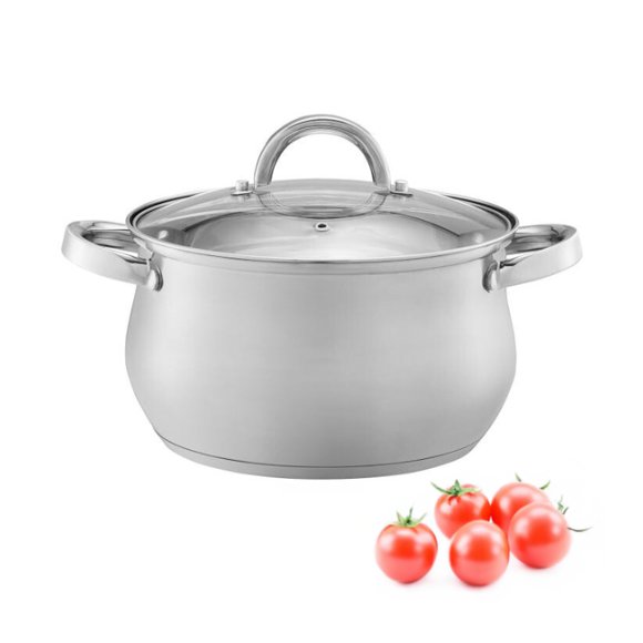 DOMOTTI DOMINGO Garnek z pokrywką 24 cm 7,3 l / stal nierdzewna / indukcja