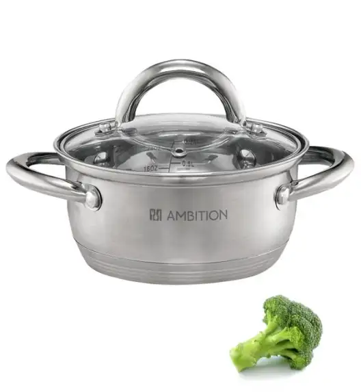 AMBITION SOLAR Garnek z pokrywką 16 cm 1,9 l / stal nierdzewna / indukcja