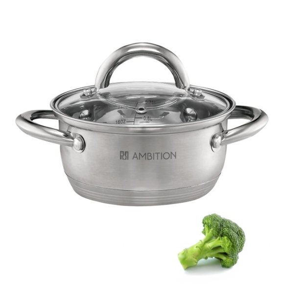AMBITION SOLAR Garnek z pokrywką 16 cm 1,9 l / stal nierdzewna / indukcja