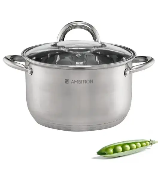 AMBITION SOLAR Garnek z pokrywką 18 cm 2,5 l / stal nierdzewna / indukcja