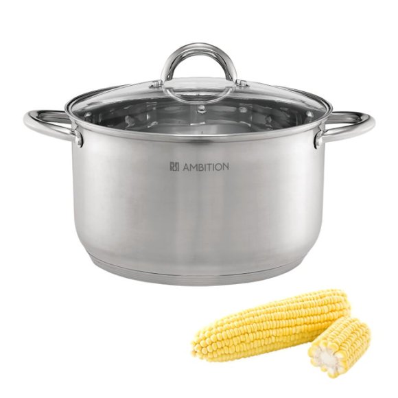AMBITION SOLAR Garnek z pokrywką 20 cm 3,5 l / stal nierdzewna / indukcja