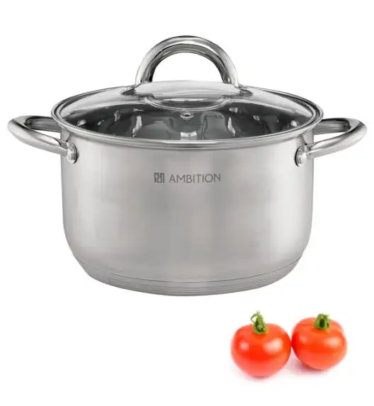AMBITION SOLAR Garnek z pokrywką 22 cm 4,8 l / stal nierdzewna / indukcja