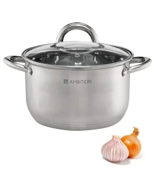 AMBITION SOLAR Garnek z pokrywką 24 cm 6,1 l / stal nierdzewna / indukcja