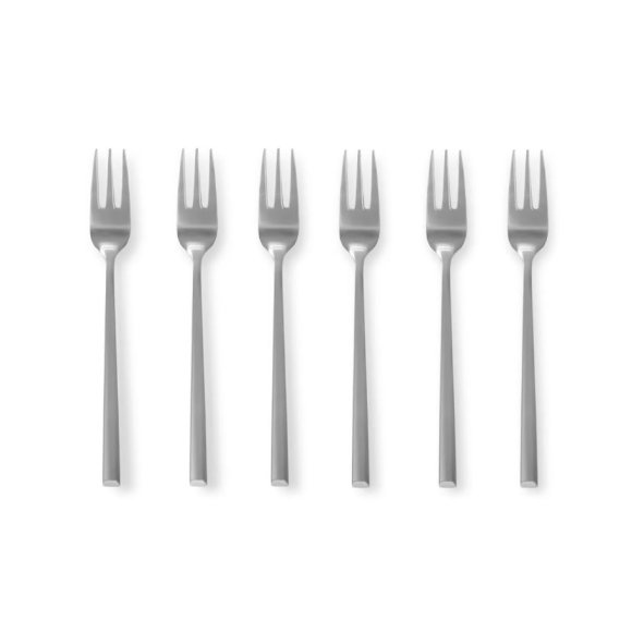 AMBITION COMO Komplet widelczyków do ciasta / 6 el dla 6 osób / srebrny