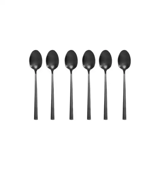 AMBITION COMO BLACK Komplet łyżeczek do herbaty / 6 el dla 6 osób / czarny